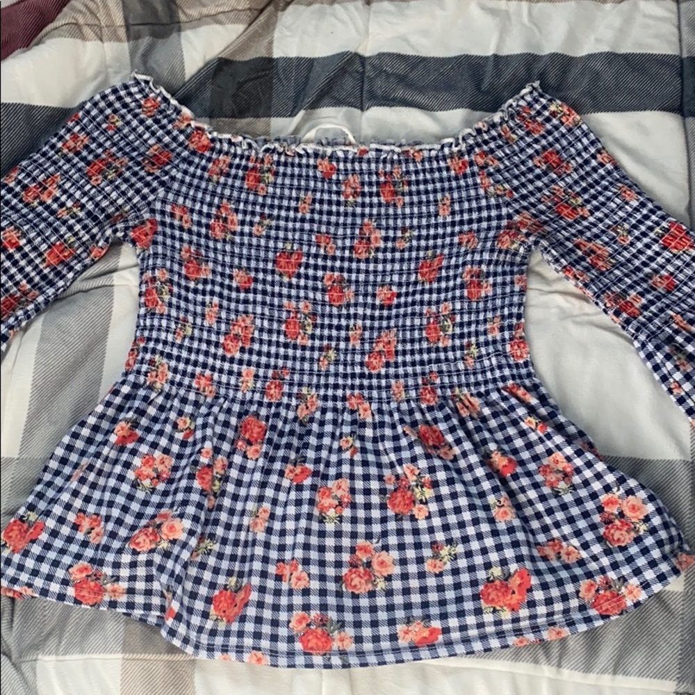 Bluenotes Off the Shoulder Peplum Top